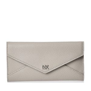 *SOLD**ichael Kors Gray Leather Slim Envelope Wallet